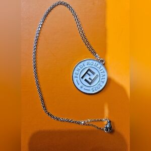 Designer silver necklace 18"